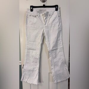 Michael Kors | white cropped flare denim jeans, size 2